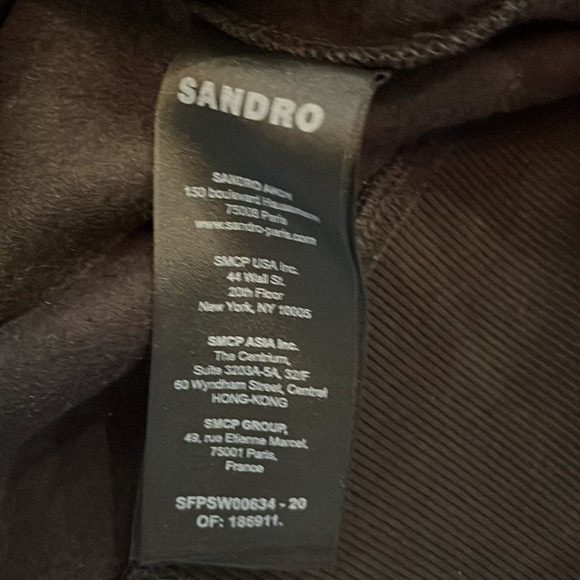 Sandro Sweatshirt with Rhinestone Hearts NWOT - Picture 6 of 12